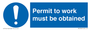 Permit to work must be obtained